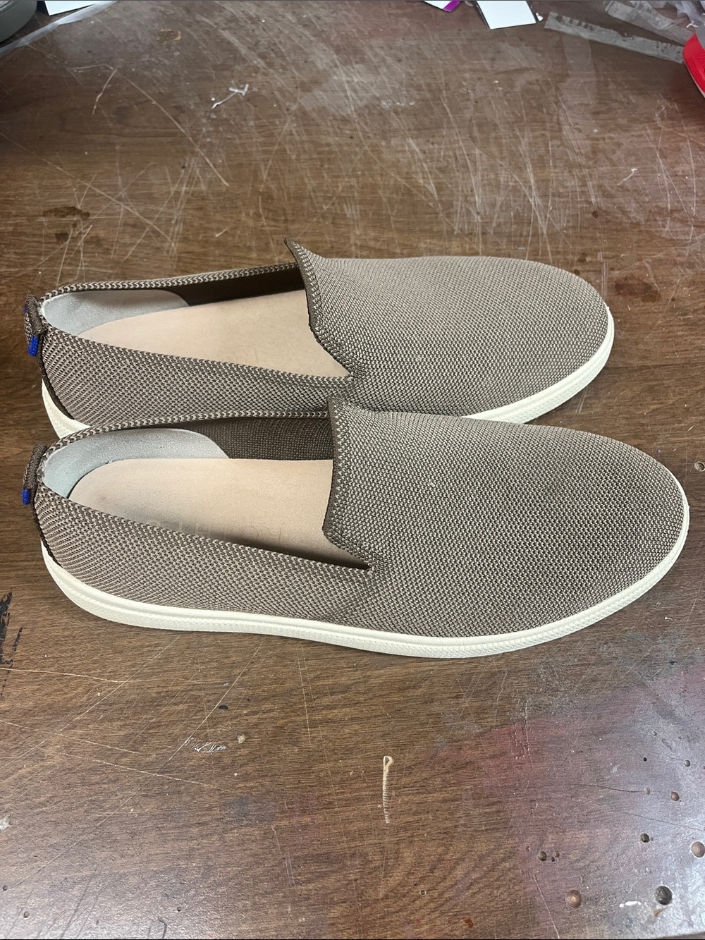 Rothy's Portobello Brown Tan The Ravello Slip On Loafer Sneaker- 8 US - Picture 5 of 7